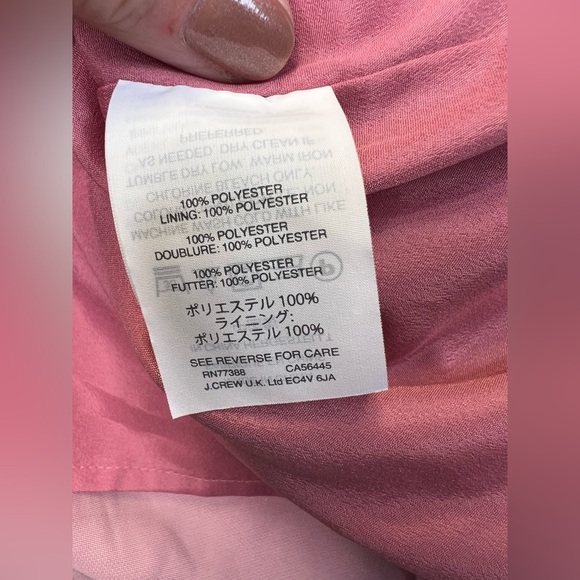 J Crew pink velvet peplum cami tank size 14 tall fully lined feminine elegant - Picture 6 of 10